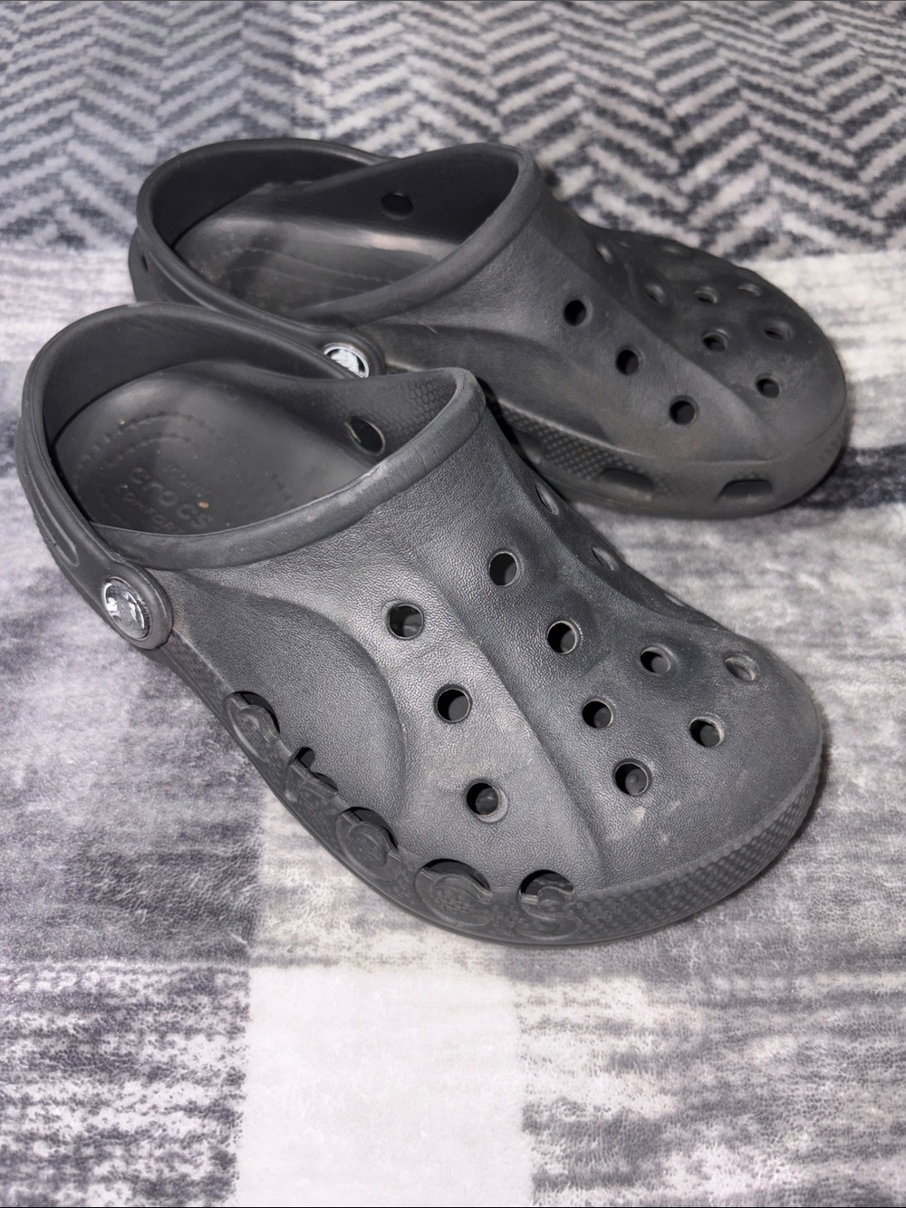 CROCS Kids Black Classic Clog with Heel Strap